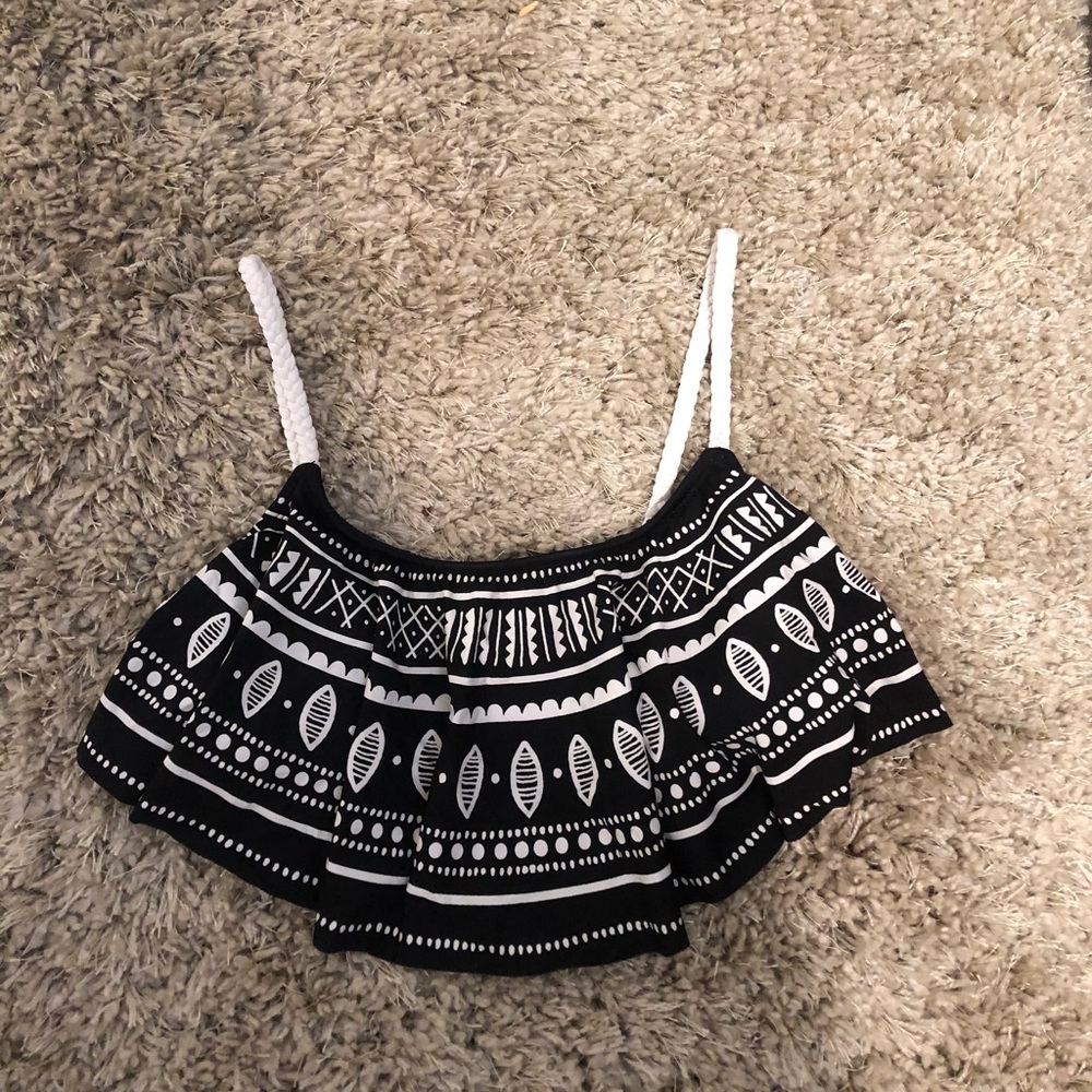 Black and White bathing suit top